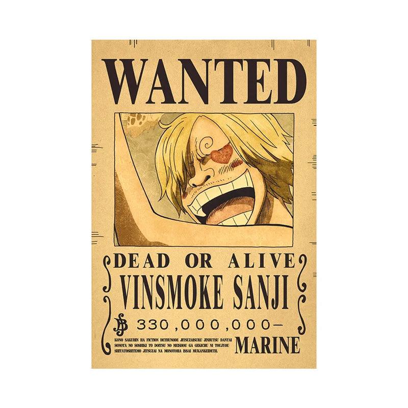 Poster de Recompensa Luffy e outros | One Piece - Cultura Otaku Store